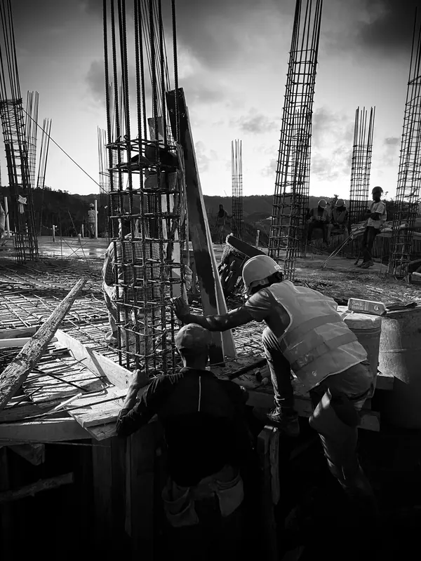 Ferraillage des poteaux sur la dalle