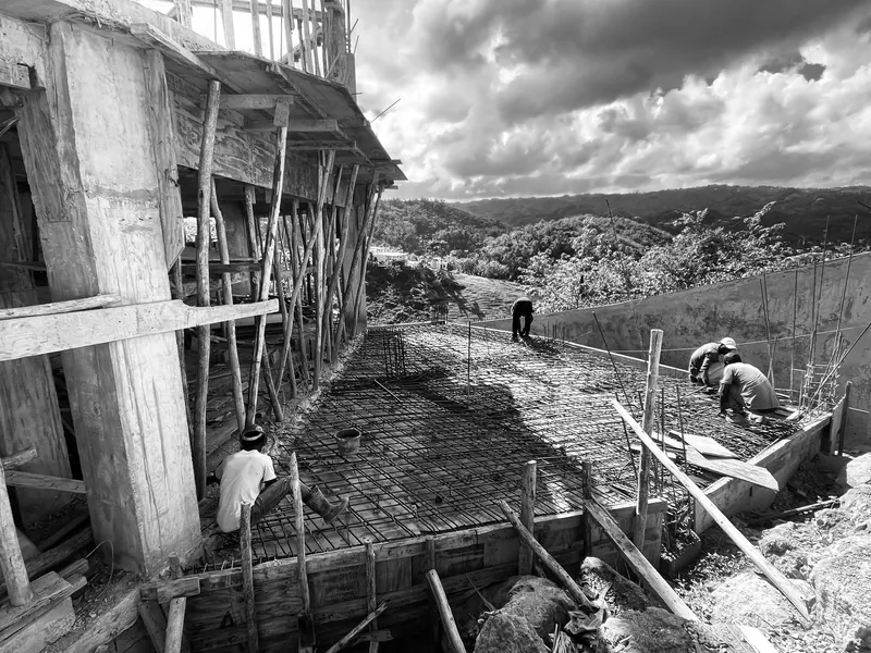 Ferraillage d'une dalle au pied de la structure